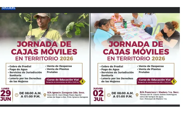 Acercarán servicios municipales con Jornadas de Cajas Móviles en Territorio 2026