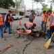 Ayuntamiento de Centro inicia bacheo con concreto hidráulico en la calle Ceiba