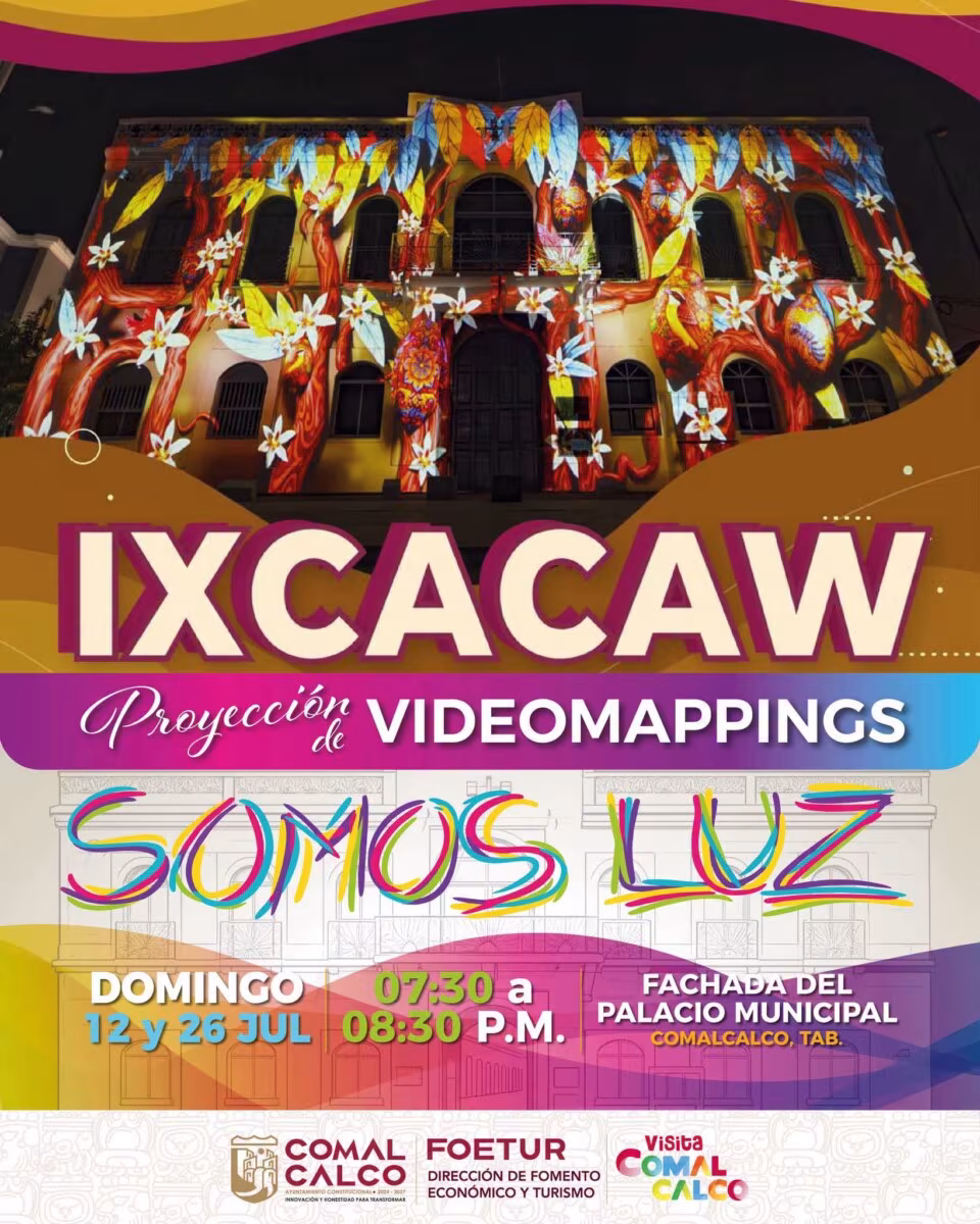 Comalcalco se llena de luz, historia y arte colectivo.