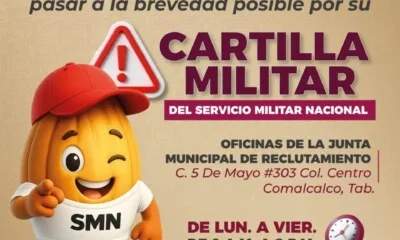 Llaman a jóvenes de Comalcalco a continuar trámite de la Cartilla Militar